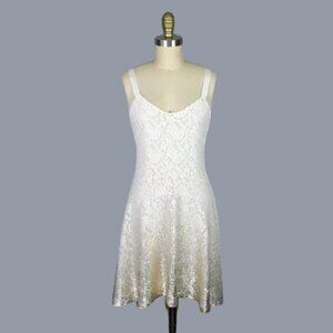 FREE PEOPLE OMBRE FOIL LACE DRESS